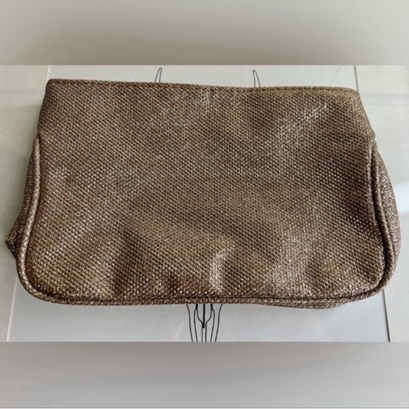 Handbags - Gold Shimmer / Glitter Makeup Bag / Case NWOT